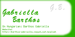 gabriella barthos business card